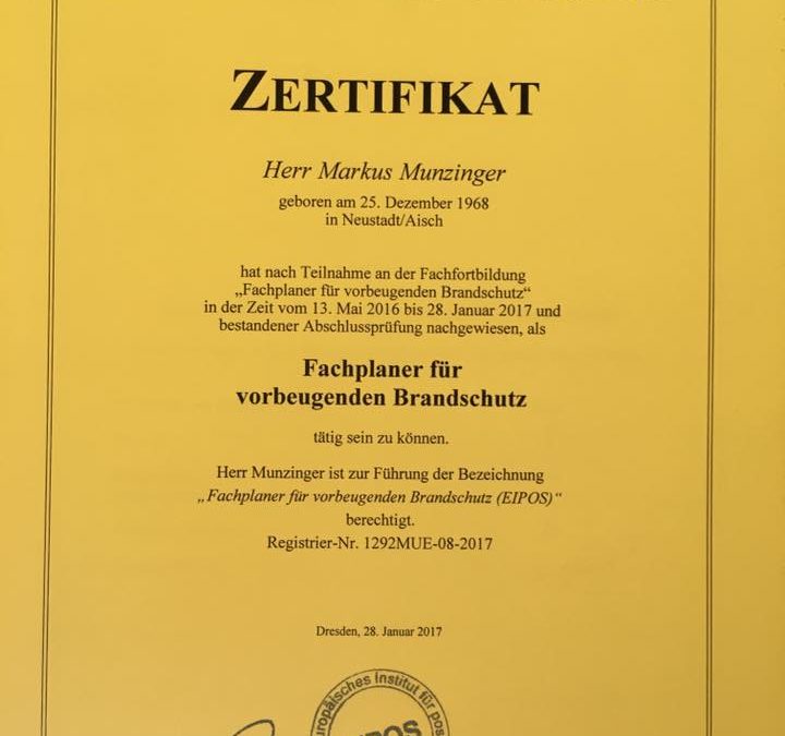 Fachplaner für vorbeugenden Brandschutz